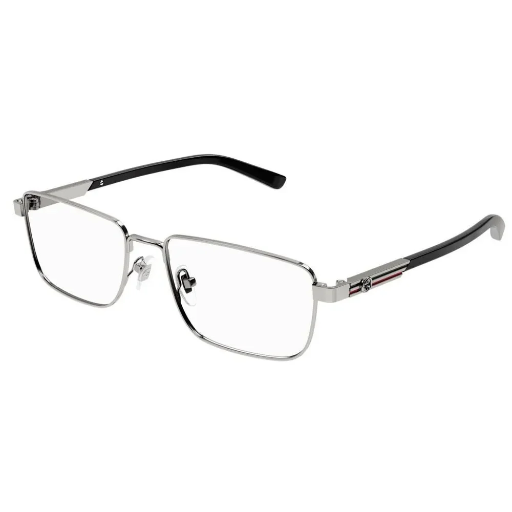 Gucci GG1291O Eyeglasses Gunmetal/Black Acetate/Metal Oval